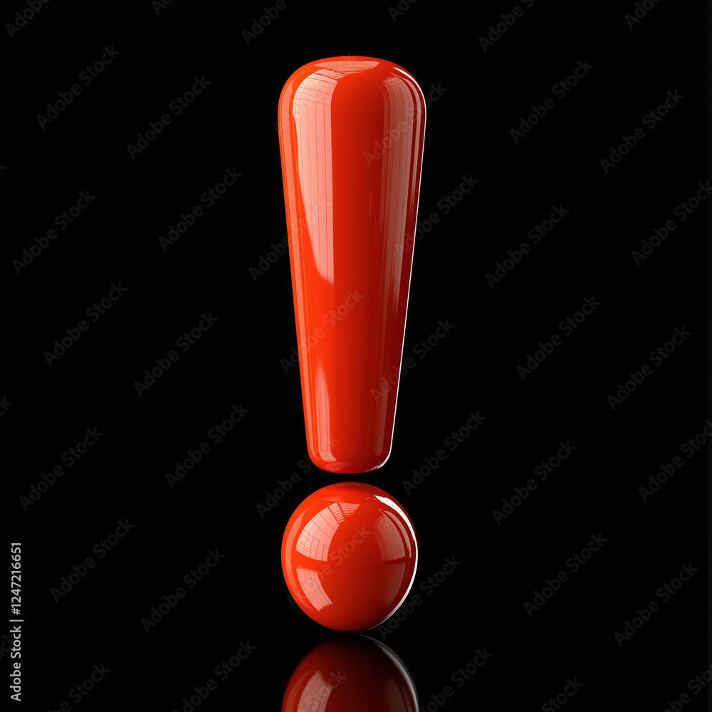 Exclamation mark Isolated on white Background Exclamation mark Isolated on white Background