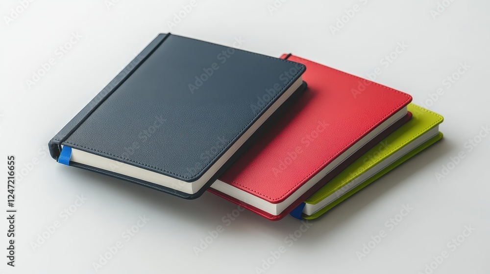 A single notebook isolated on a white background, perfect for stationery product promotions.