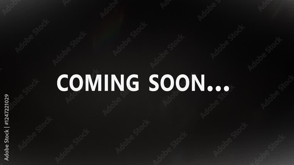 Coming Soon Cinematic Text Animation on a Black Background Coming Soon Cinematic Text Animation on a Black Background