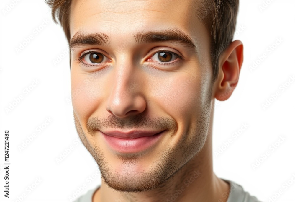 Half-length male portrait on white background Half-length male portrait on white background