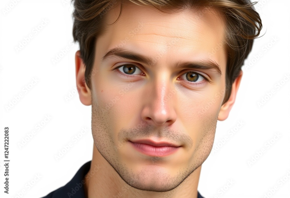 Fototapeta premium Half-length male portrait on white background