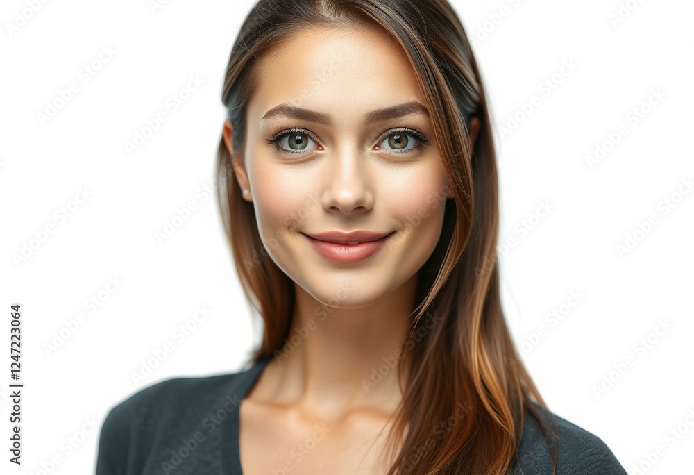 Half-length female portrait with soft lighting Half-length female portrait with soft lighting