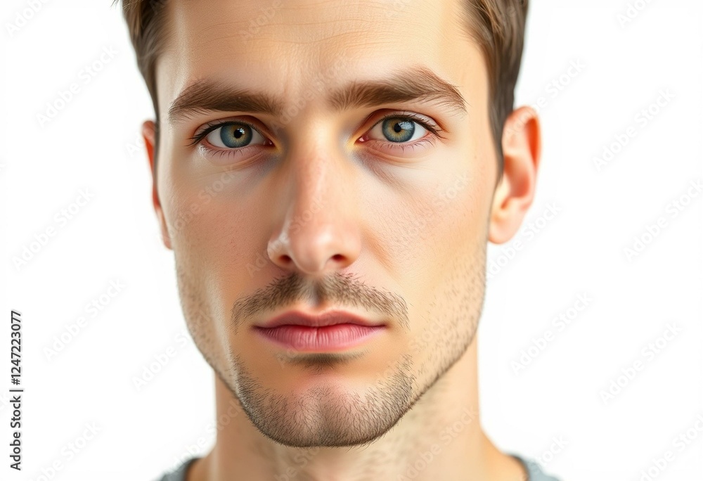 Fototapeta premium Half-length male portrait on white background