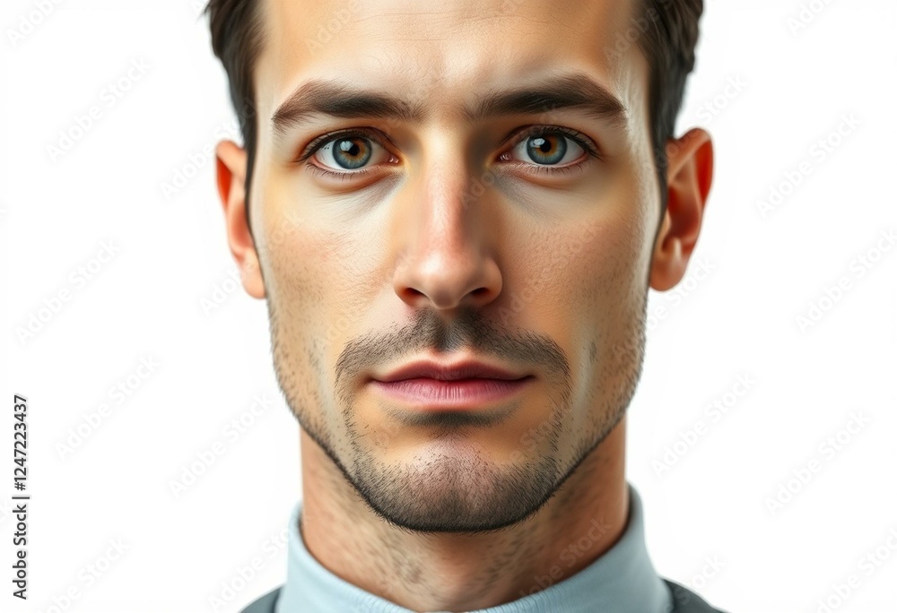 Fototapeta premium Half-length male portrait on white background