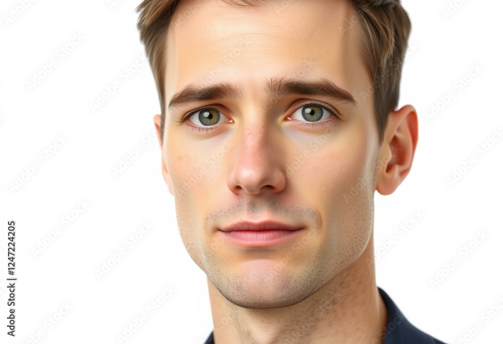 Obraz premium Half-length male portrait on white background