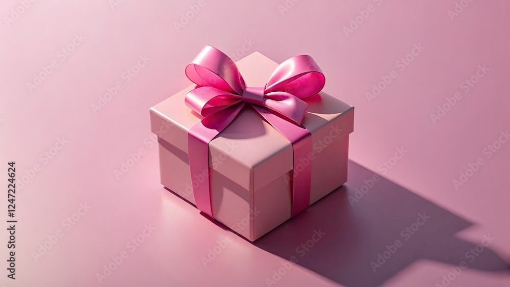 Urban Exploration: Pastel Pink Gift Box - Minimalist 3D Render Urban Exploration: Pastel Pink Gift Box - Minimalist 3D Render