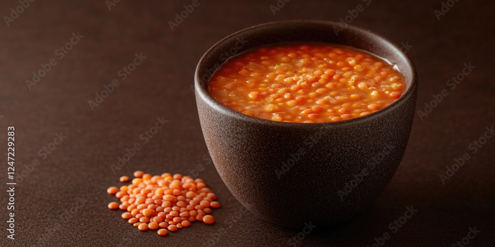 Baked beans with spices in a ceramic bowl Baked beans with spices in a ceramic bowl