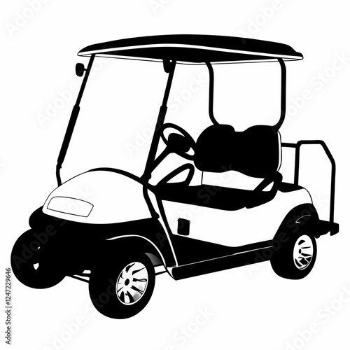 golf cart isolated
