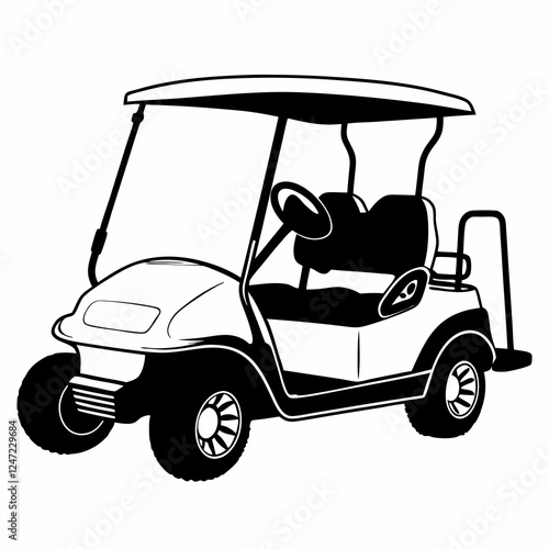 golf cart isolated