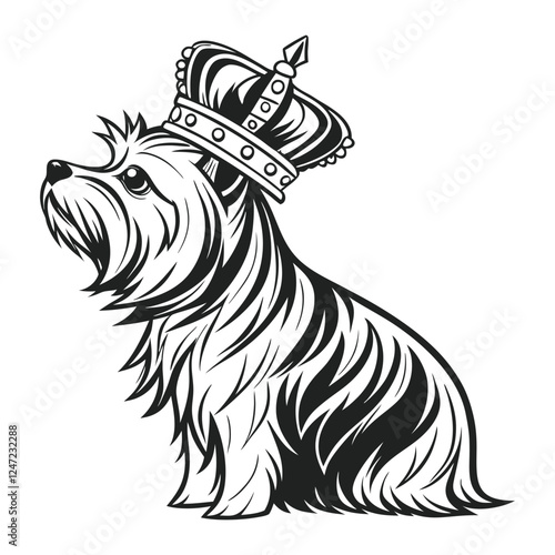Wallpaper Mural Yorkshire terrier dog breed vector illustration design isolated on a white background Torontodigital.ca