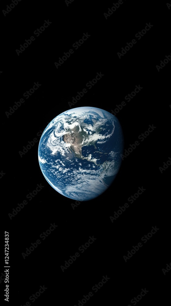 Earth Viewed From Space Showing North America Earth Viewed From Space Showing North America