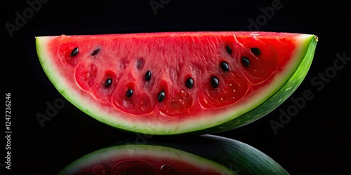Vibrant Watermelon Slice on Dark Background - Fashion Photography