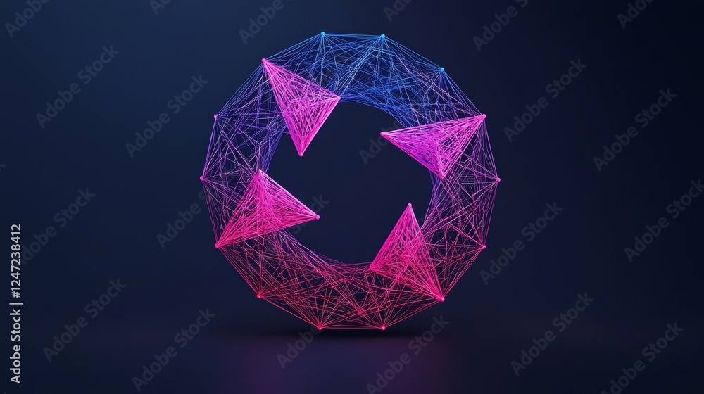 Wireframe Globe Design with Arrows Signifying Motion and Transformation Wireframe Globe Design with Arrows Signifying Motion and Transformation