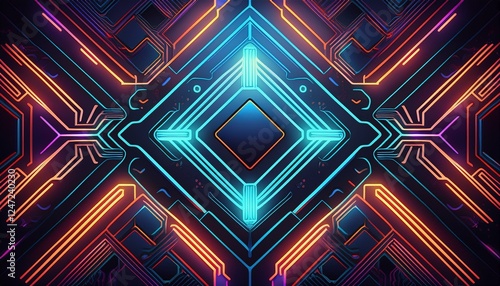 abstract background with glowing lines