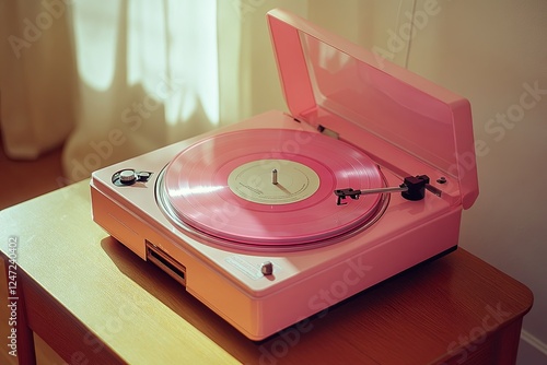 All pink record player 