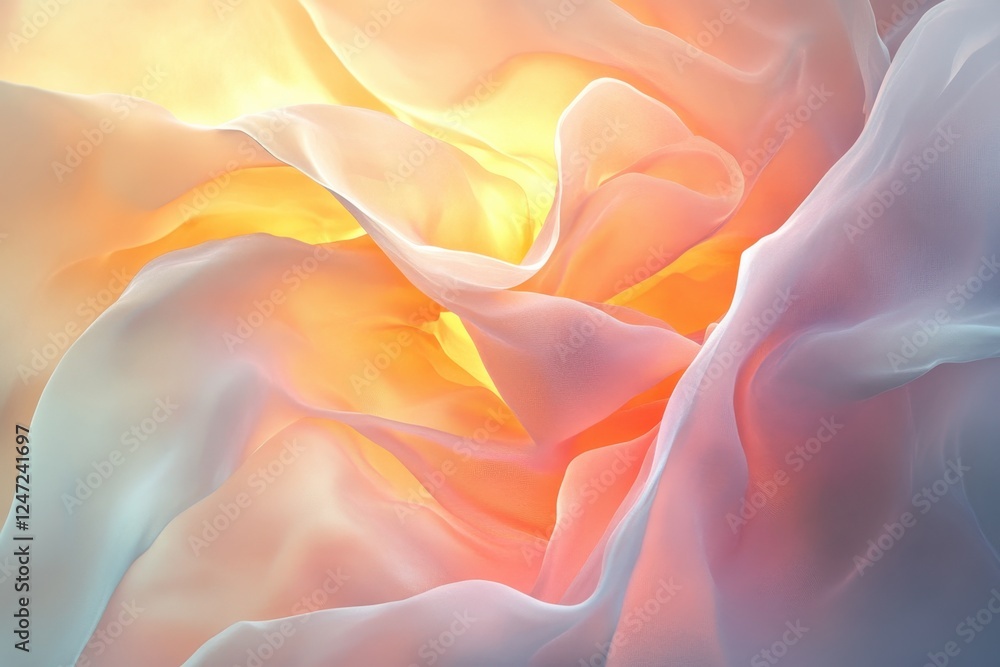 Obraz premium Soft colors merge in swirling patterns of light and texture during a tranquil moment