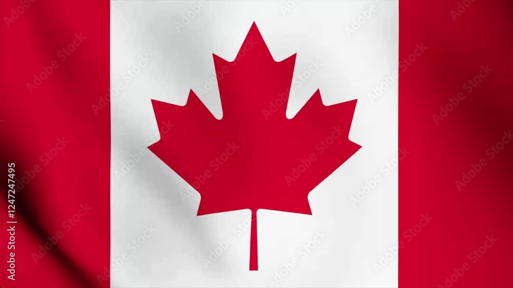 Animated Video Featuring the Wavy Flag of CANADA Animated Video Featuring the Wavy Flag of CANADA