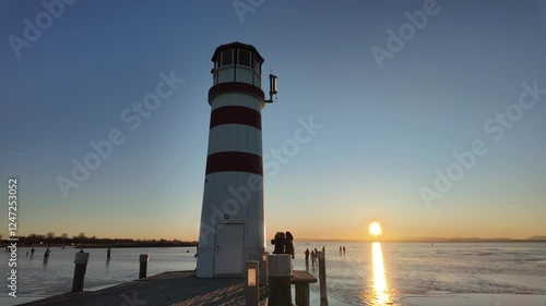 Sunset in Neusiedler see photo