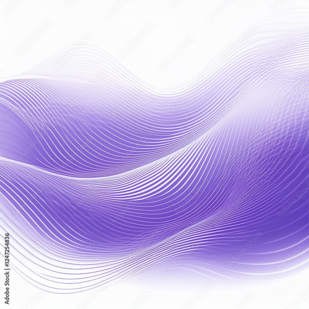 Fototapeta premium wavy lines on white backdrop with thin abstract stripes graphic resource background banner