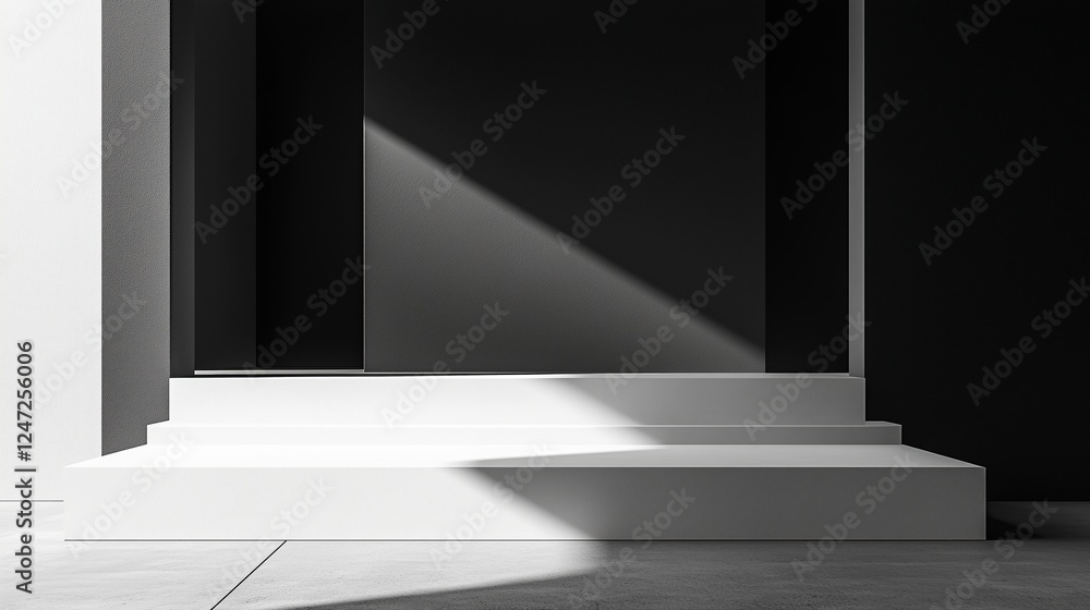 Black and white minimalist space Black and white minimalist space