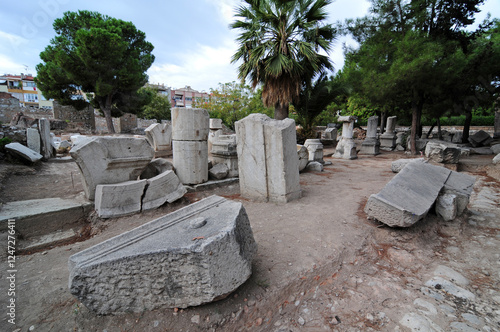 A view from the Ancient City of Thyateira in Akhisar, Manisa, Turkey