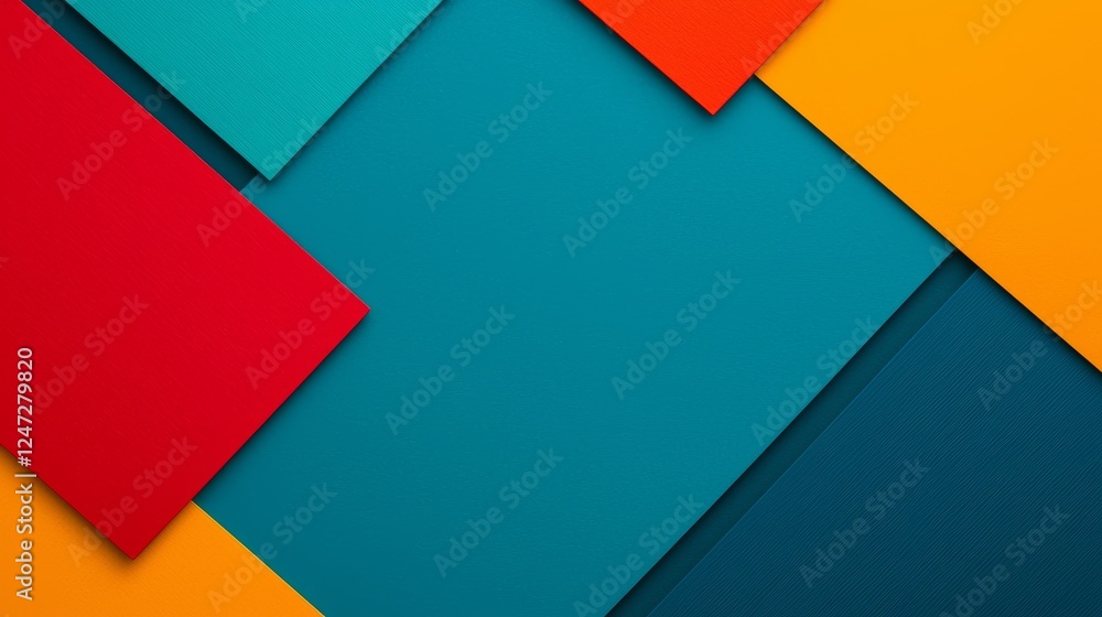 Colorful Geometric Shapes Overlapping on a Vibrant Background in Comic Style Colorful Geometric Shapes Overlapping on a Vibrant Background in Comic Style