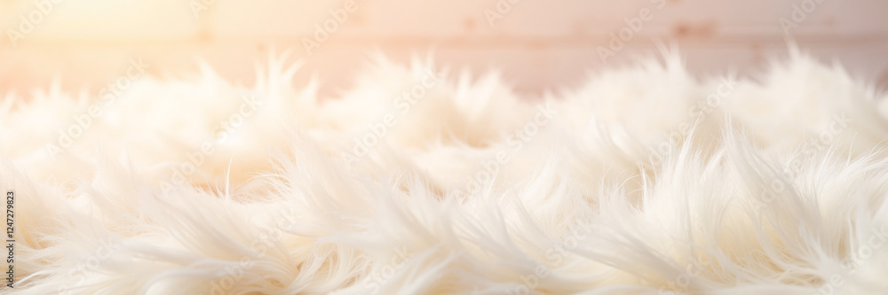 White artificial fur with soft lighting
White artificial fur with soft lighting