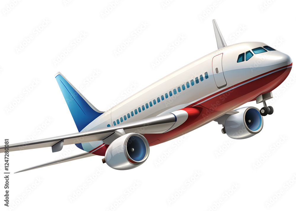Fototapeta premium airplane isolated on white background