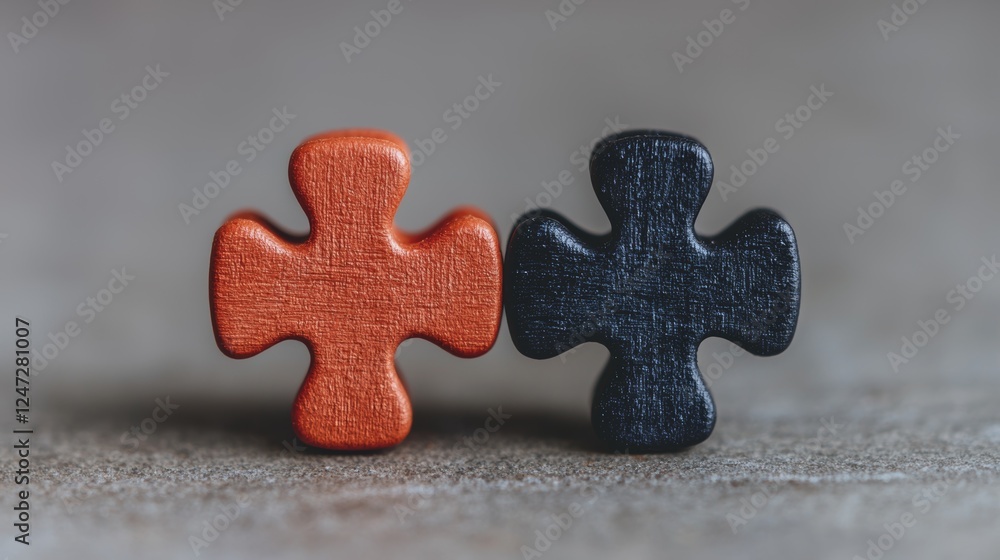 Fototapeta premium Puzzle Pieces Representing ESG Values and Symbols of Sustainability and Responsibility