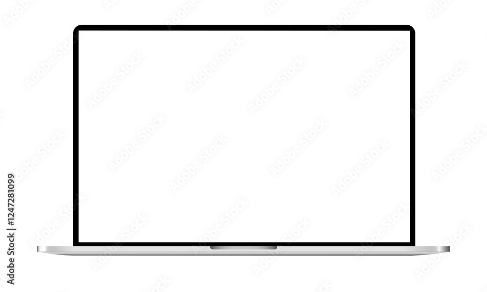 High-resolution PNG laptop mockup with a transparent background and empty display, ready for your creative projects High-resolution PNG laptop mockup with a transparent background and empty display, ready for your creative projects