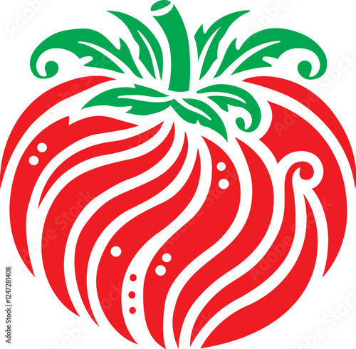 Tomato stylized in vector