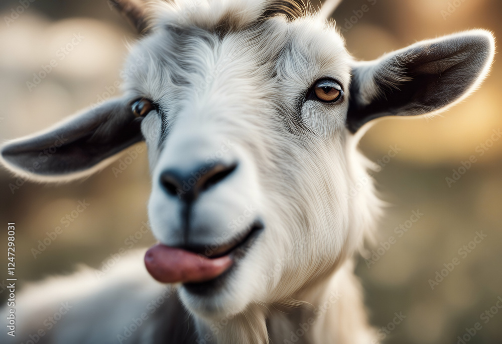 portrait tongue goat showing funny animal farm children lick licking isolated white background sheep agriculture beast breed camera cattle cheerful closeup colours curious domestic eating expression portrait tongue goat showing funny animal farm children lick licking isolated white background sheep agriculture beast breed camera cattle cheerful closeup colours curious domestic eating expression