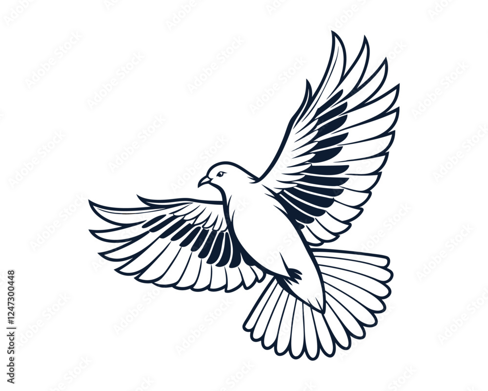 Obraz premium Dove Bird vector 