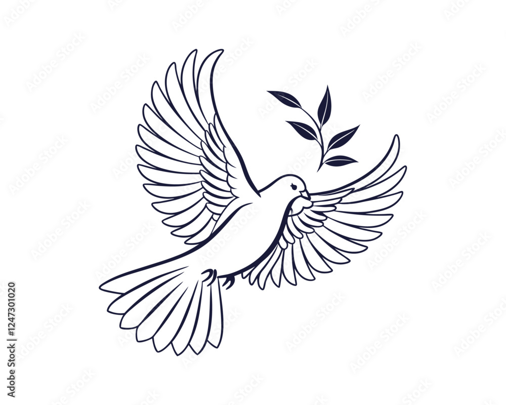 Obraz premium Dove Bird vector 