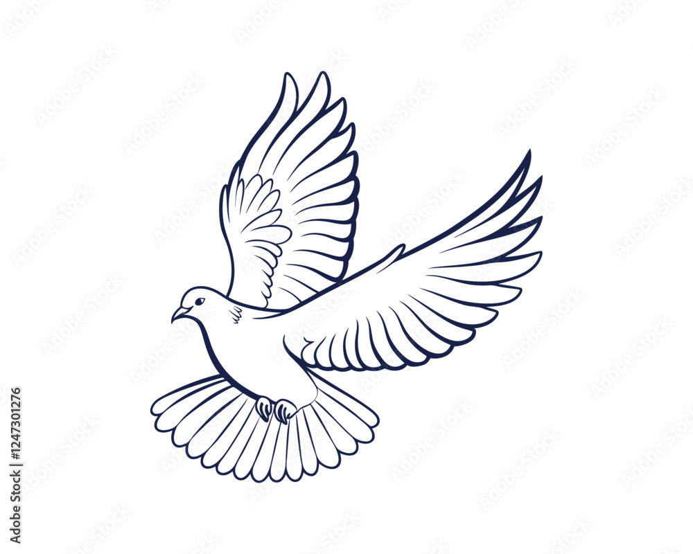 Obraz premium Dove Bird vector 