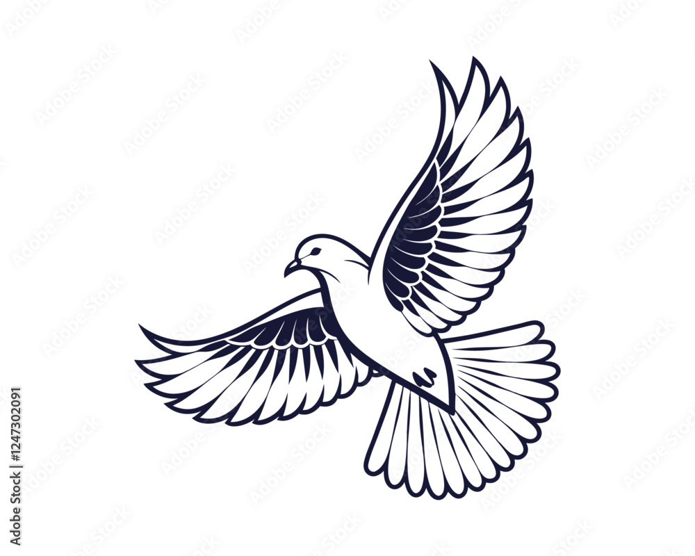 Obraz premium Dove Bird vector 