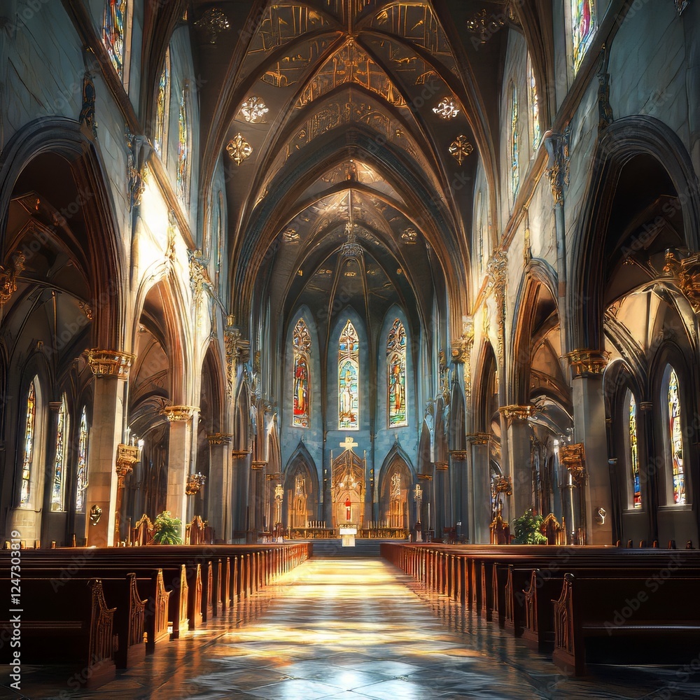 Fototapeta premium Grand Cathedral Interior