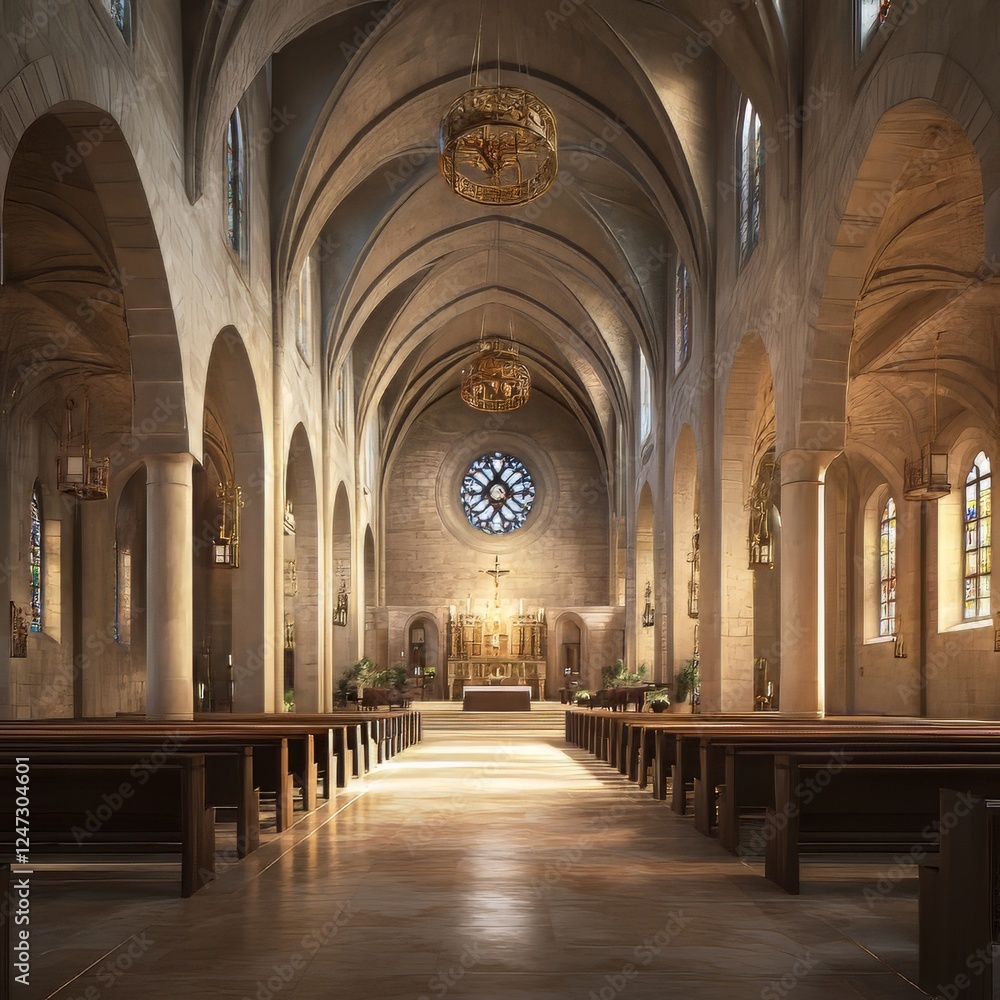 Fototapeta premium Majestic Church Interior