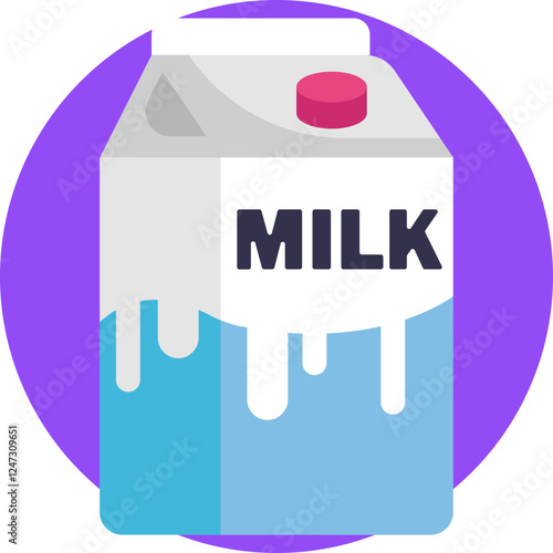 Carton of Milk – A milk carton, commonly used for storing and pouring fresh dairy milk.