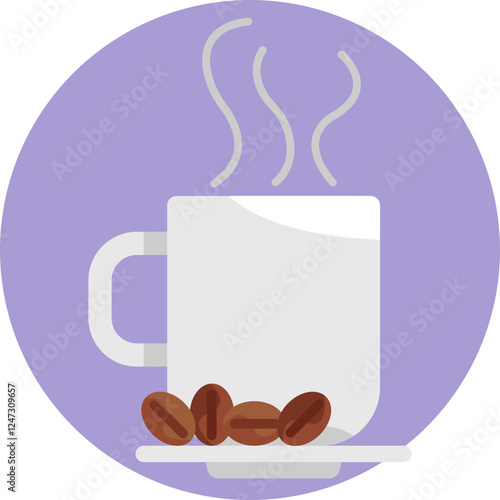 A steaming cup of coffee, symbolizing warmth and comfort.