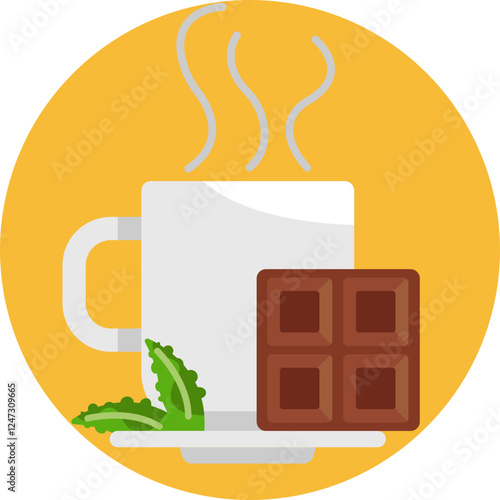 A steaming mug filled with rich, creamy hot chocolate, topped with whipped cream.
