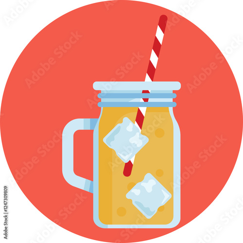 A vibrant orange drink, representing a sweet and tangy beverage.
