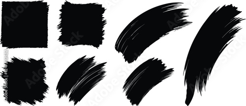 black brush stroke vector