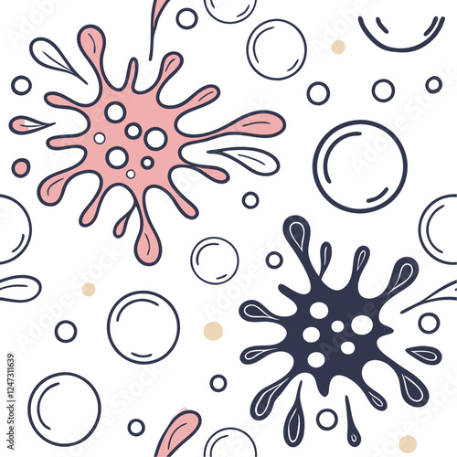 olored splashes and bubbles in abstract shape