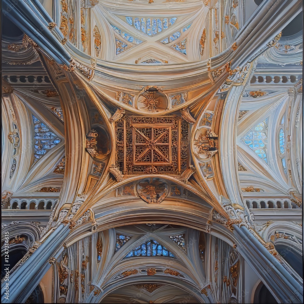 Obraz premium Ornate Church Ceiling Architecture