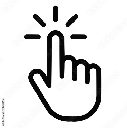 Select icon, simple design, black and white, vector graphic