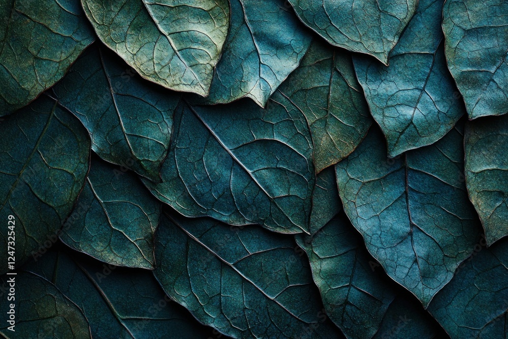 Dense arrangement of tropical leaves reveals intricate textures and varying shades of green, highlighting the beauty of nature's design Dense arrangement of tropical leaves reveals intricate textures and varying shades of green, highlighting the beauty of nature's design