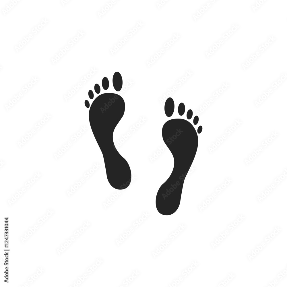 Step footprint path. footstep print and shoe step . shoe tread footprints vector illustration isolated on white background. Step footprint path. footstep print and shoe step . shoe tread footprints vector illustration isolated on white background.