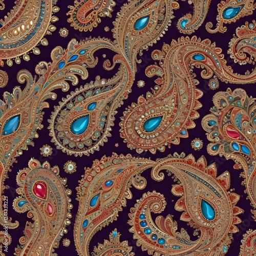 Jeweled Paisley Patterns Traditional paisley designe