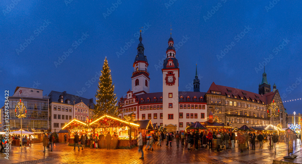 Fototapeta premium Christmas Market Chemnitz Saxony Germany December 2024